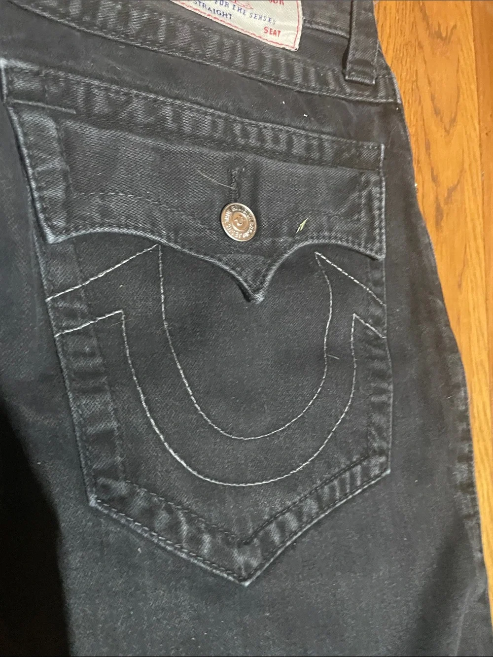 True Religion Black Men's Straight Jeans